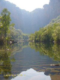 Jim Jim Falls and Jim Jim Gorge in Kakadu National Park in Northern Territory Australia